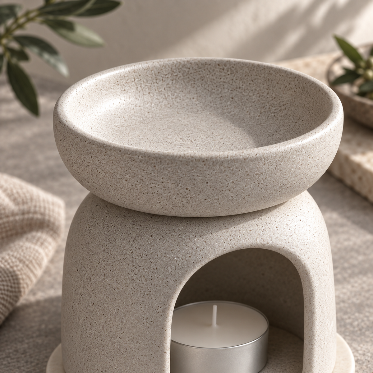 Elara Stone Oil Warmer material and construction detail