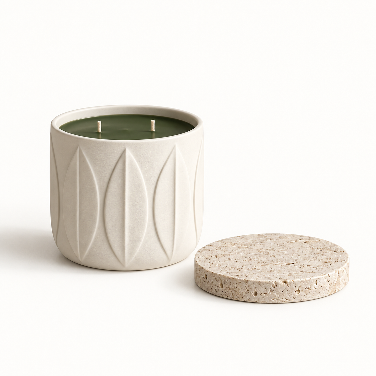 Laurel No. 01 Sculptural Candle with all included components