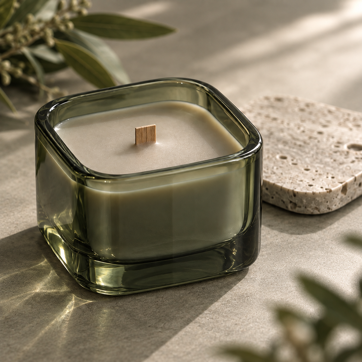 Mossvale Glass Candle material and construction detail