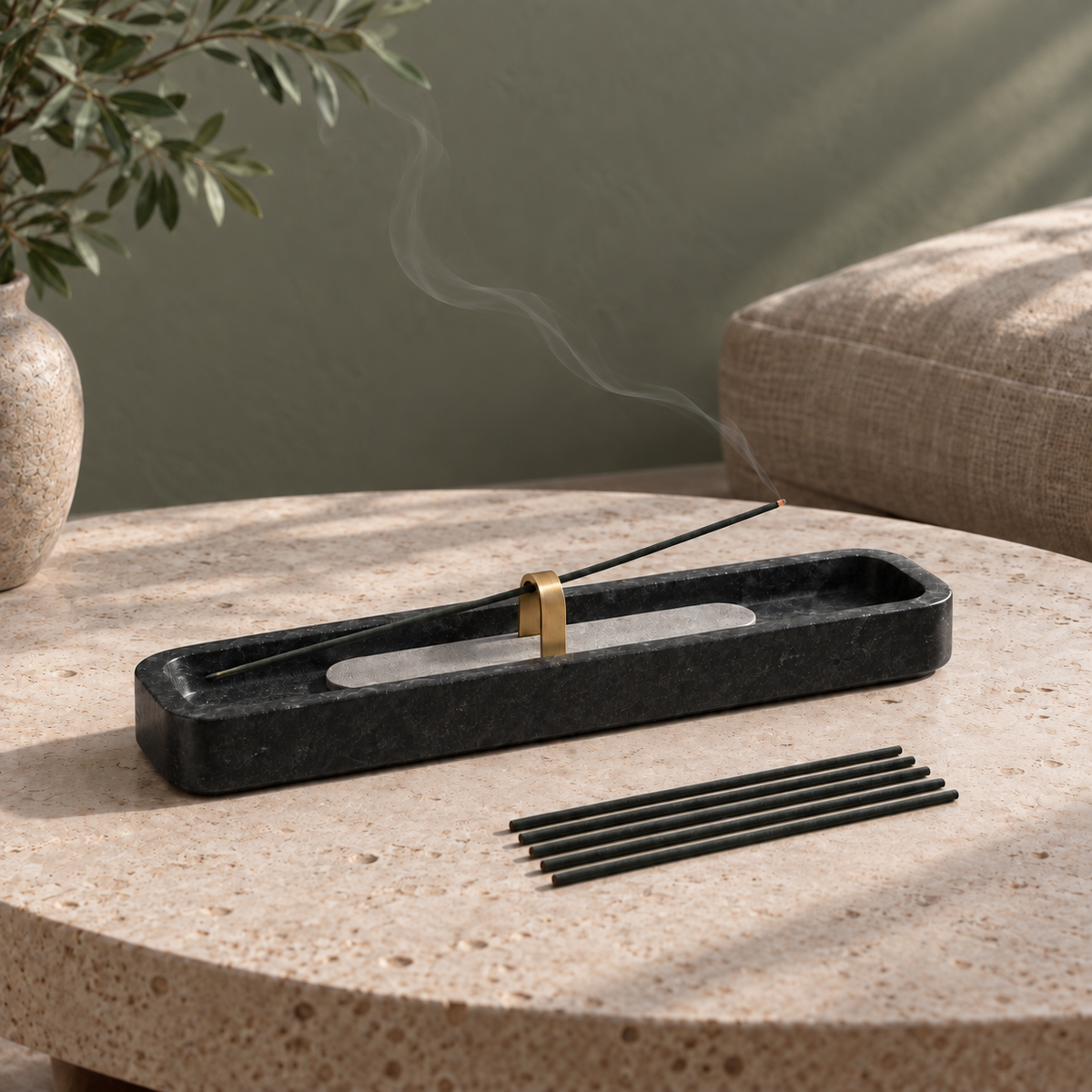 Nera Incense Hearth in a quiet interior setting