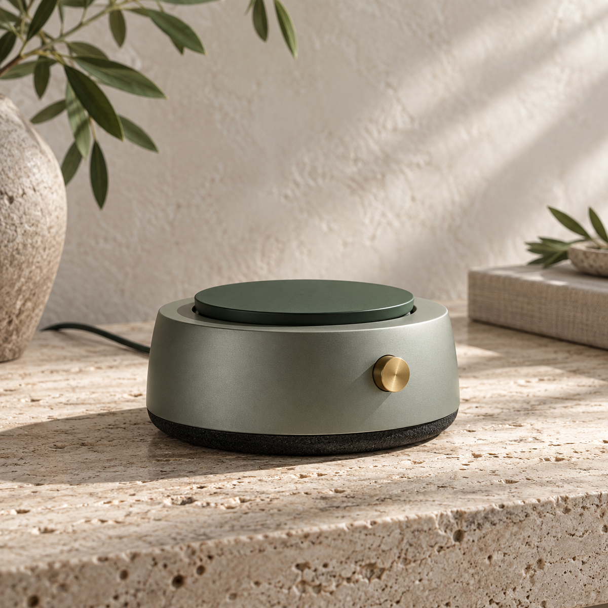 Verdure Waterless Aroma Vessel in a complete studio view