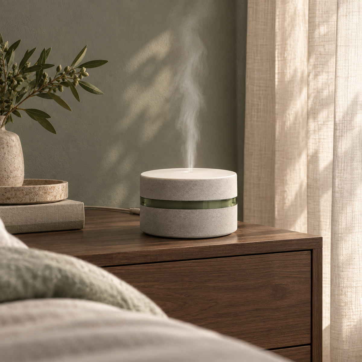 Wren Ultrasonic Diffuser in a quiet interior setting
